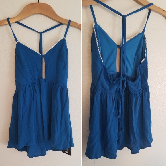 October Love Tops - NWT* Strappy Tank Top with Keyhole opening